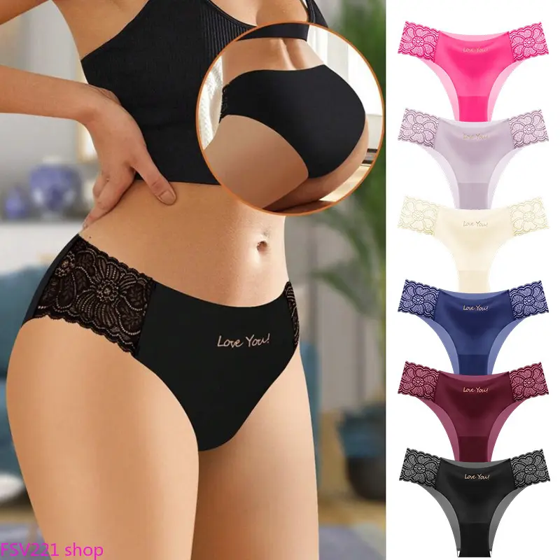 Women's Microfiber Blend Panties 6-Pack, Hipster with Lace Trim, Seamless Fit, Breathable No-Show, Stretchy Waist campingessentials