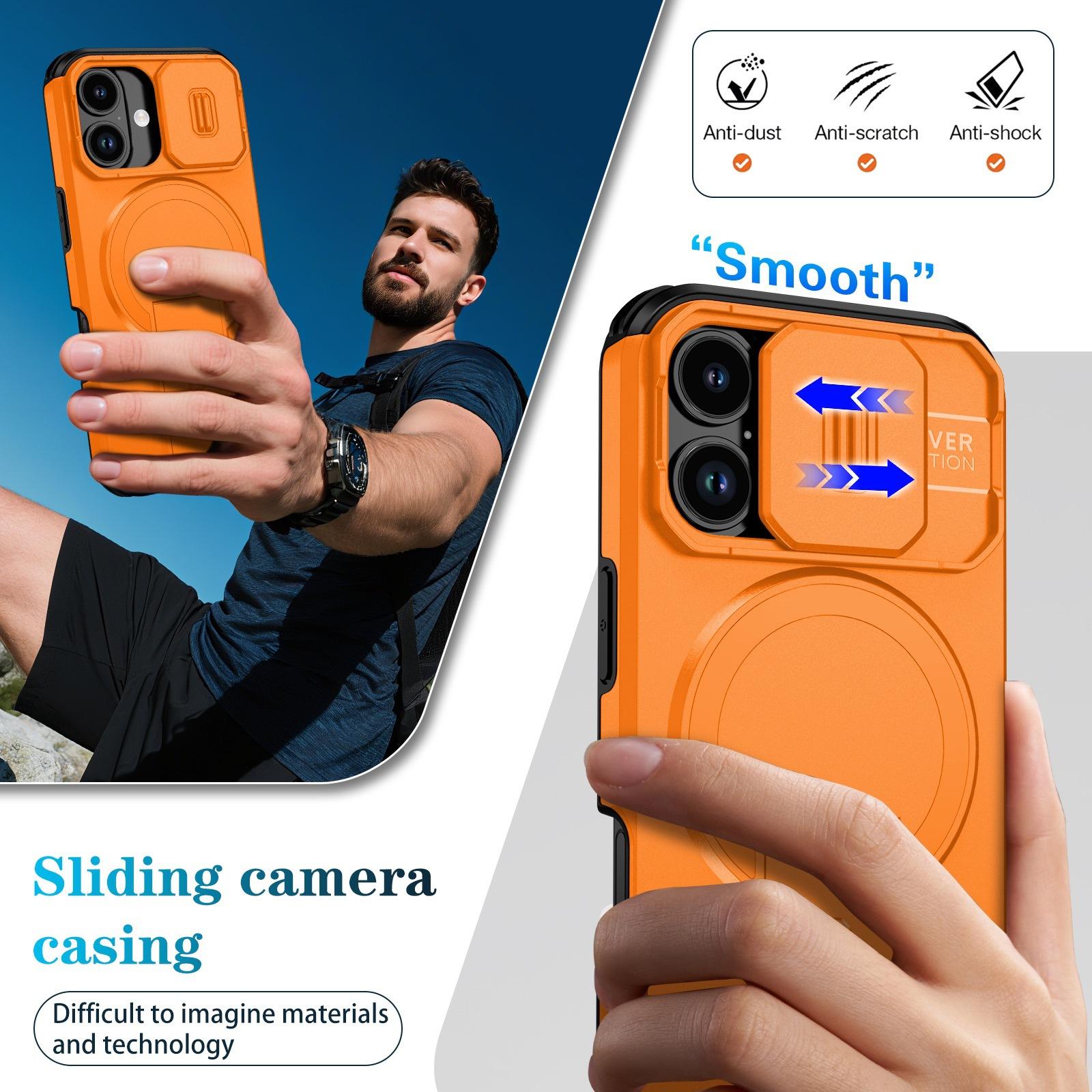 Applicable for iPhone phone case magnetic stand two-in-one PC + TPU phone case