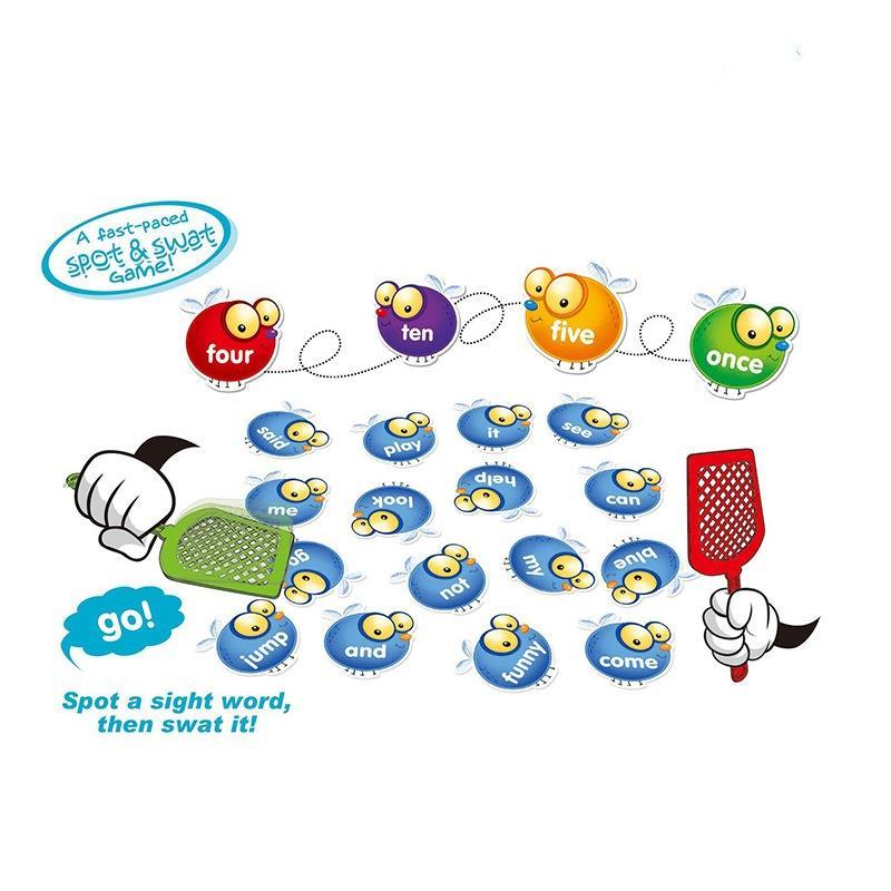 Sight Word Swat Game, 1 Set Phonic Toy, Language Toy, Interactive Brain Games, Visual Stimulation Cards, Bilingual Flash Cards