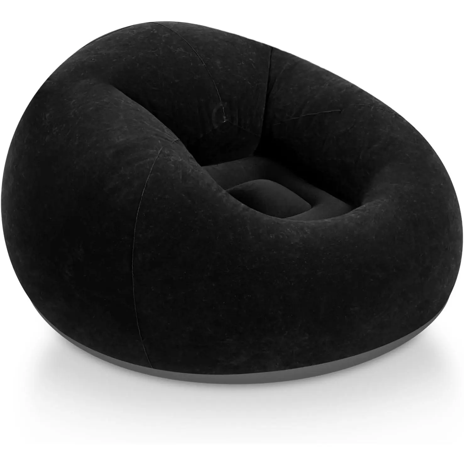 Inflatable Bean Bag Chairs for Adult Blow up Chairs Lazy Sofa Folding Portable Inflatable Chair for Movie Outdoor Room Bedroom Reading Camping(Black)