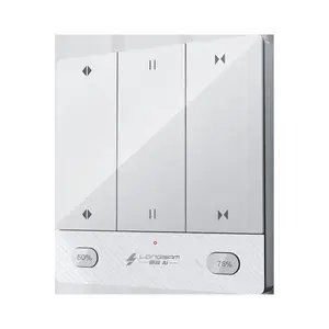 Dual Channel Smart Wall Switch Panel with Wireless Remote for Household Electric Curtain Control