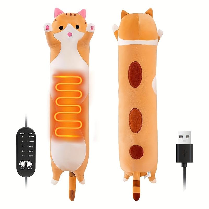 USB-Powered Heating Pad with Adjustable Temperature & Timer, Soft Fabric with Cute Cat & Fox-like Design - USB Plug-in Heating for Neck, Waist, Abdomen - Ideal for Women'S Menstrual Cramps, Christmas Gifts, Festive Use - Safe & Portable Hea