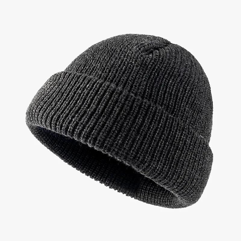 Knitted hat for women in autumn and winter season, melon skin hat for men, warm short style, cold hat, woolen hat