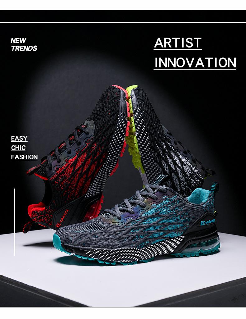 Mesler Men's Sporty Solid RoundToe Laces Trainers, Fashionable Lace UpFront Mesh Breathable Comfortable Sports Air Running Shoes Sporty Lightweight Breathable Running Shoes For Exercise & Daily Wear