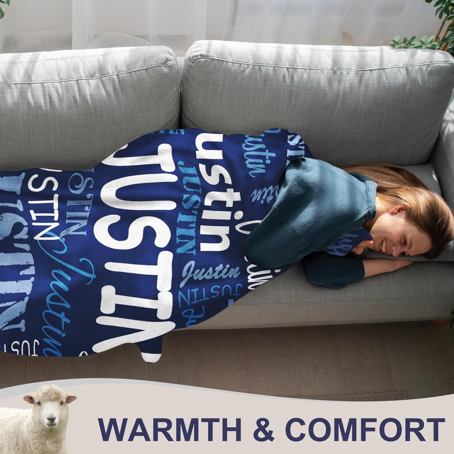 Personalized Blankets and Throws Custom Blanket with Name Customized Flannel Blanket for Kids Christmas Blanket Gifts for Teen Girls Boys