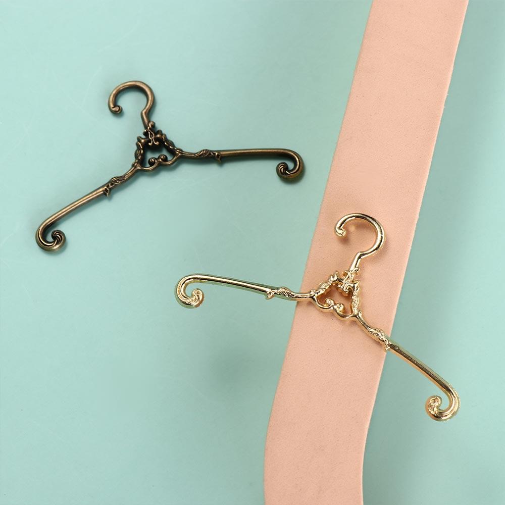 5Pcs Metal Doll Clothes Hanger Windproof Multi Functional Mini Coat Hanger Retro 4/6.5cm Dolls Clothes Rack Ob11 Doll Clothes