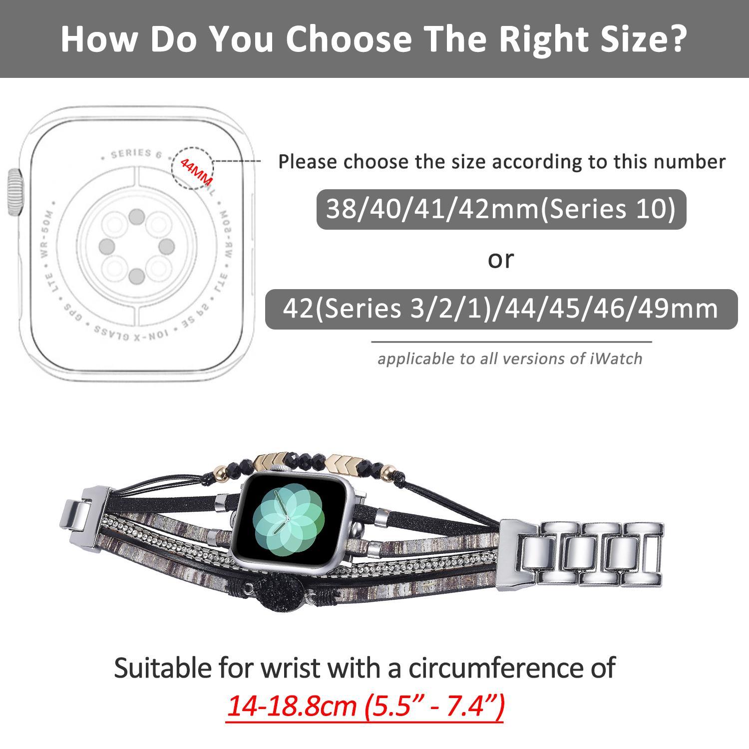 Boho Style Beaded Watch Band (Band Only), 1 Count Wearable Accessories for Women, Smart Watch Band Compatible with Apple Watch Series