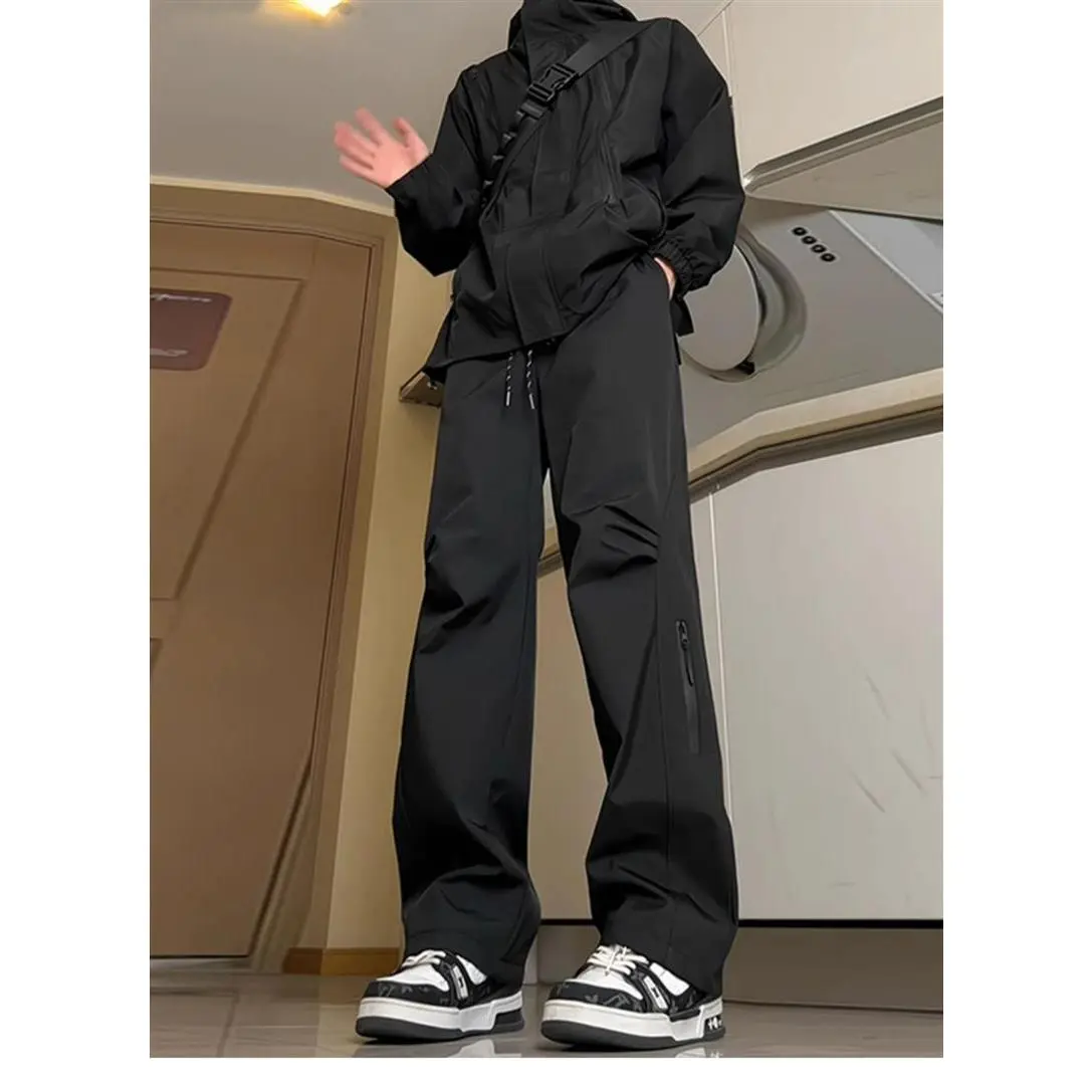 Men's Functional Gradient Outdoor Pants - Skin-Friendly Full-Length, Waterproof Windproof, Soft Lint-Free Premium Fabric, High Wet Strength Baggy Beige, Menswear, Travel-Ready, Strong Absorbency, Multi-Size S