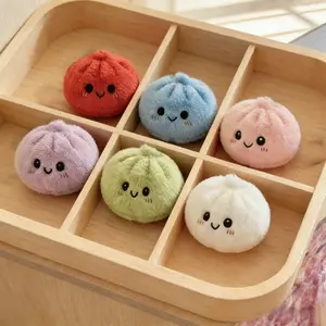 Dopamine Colorful Baozi Plush Toy, Soft Fluffy Filled Fun Doll, Birthday Gift, Mother's Day, Halloween, Christmas Decoration