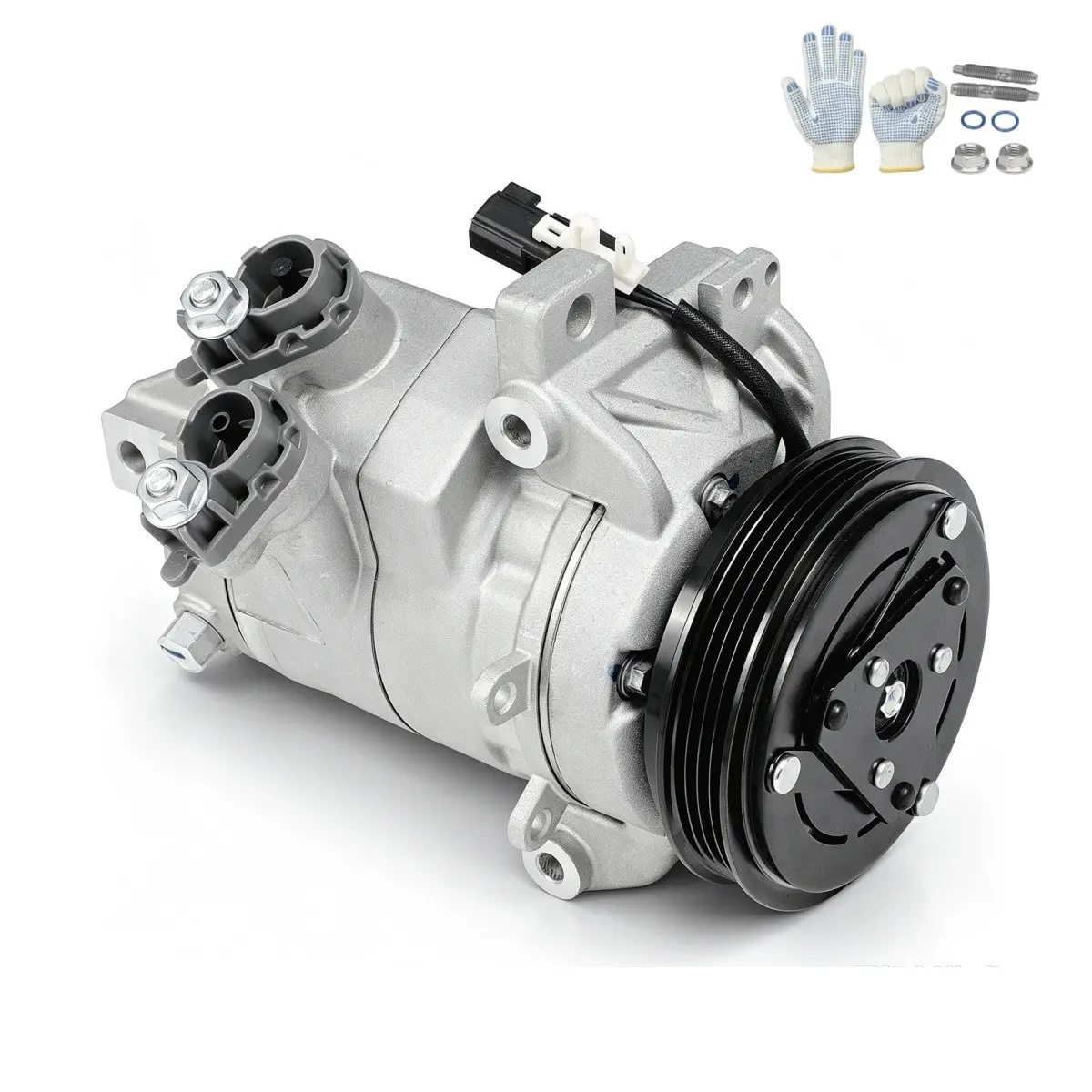 A/C Compressor Unit with Clutch, OE# DKS20-FL3Z19703A, Replacement Part for Ford F-150 2015-2020 3.3L/3.5L Automatic Climate Control Systems