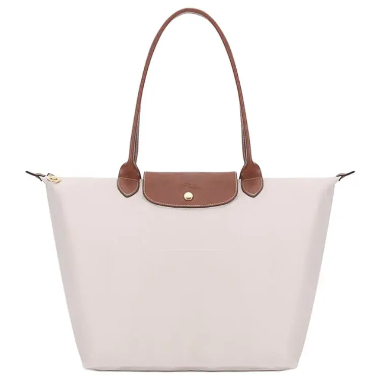 Longchamp Le Pliage 31 Large Canvas Shopping Tote Bag for Women, Foldable Shoulder Bag, Paper Color