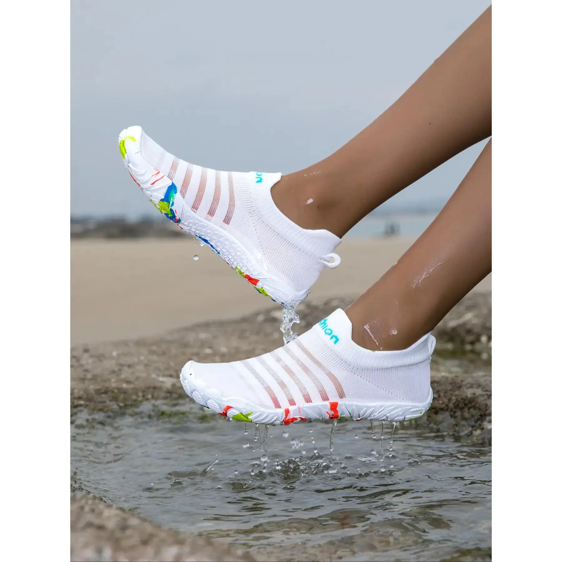 Women's Outdoor Sports Shoes, Beach Sandals, Water Shoes, Water Aqua Shoes, Fitness Shoes, Hiking Boots, Slip-On, Breathable Mesh, Non-Slip Rubber Sole