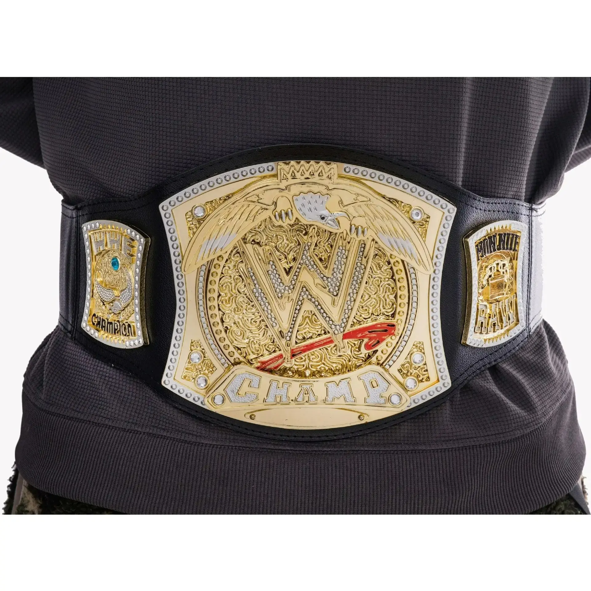 World Heavyweight Wrestling "Spinner" Championship Belt Replica (Adult Size, Rhinestone-Studded)