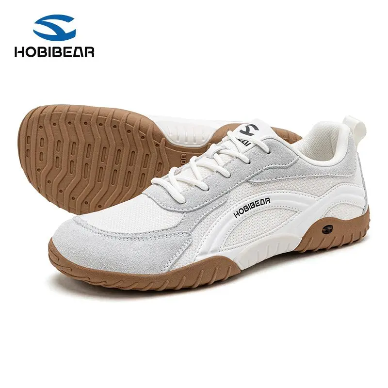 HOBIBEAR Men's & Women's Casual Footwear - Wide Toe Box Barefoot Trainers, Breathable Mesh Sports Shoes for Wide Feet