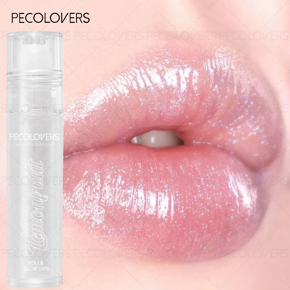 1PC Fruity Moisturizing Jelly Lip Oil - Shiny Finish, Roll-on Design, Long-lasting Shine and Natural Finish, Mild Formula, Non-sticky, Prevents Dry Lips, Daily Lip Care, Suitable for Daily and Party Makeup