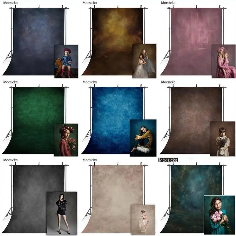 Abstract Portrait Photograph Background for Photo Studio Newborn Birthday Party Backdrop Wedding Shower Photocall, Vintage Oil Painting Texture Backdrop for Family Maternity Kids Baby Portrait Photoshoot