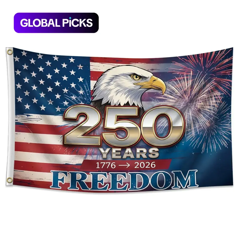 American Freedom 250th Anniversary Outdoor Flag, Bald Eagle Design, Patriotic Yard Flags, Lawn Flags, Garden and House Flag, Indoor and Outdoor Decor, July 4th 1776-2026, Independence Day #GLOBAL PICKS