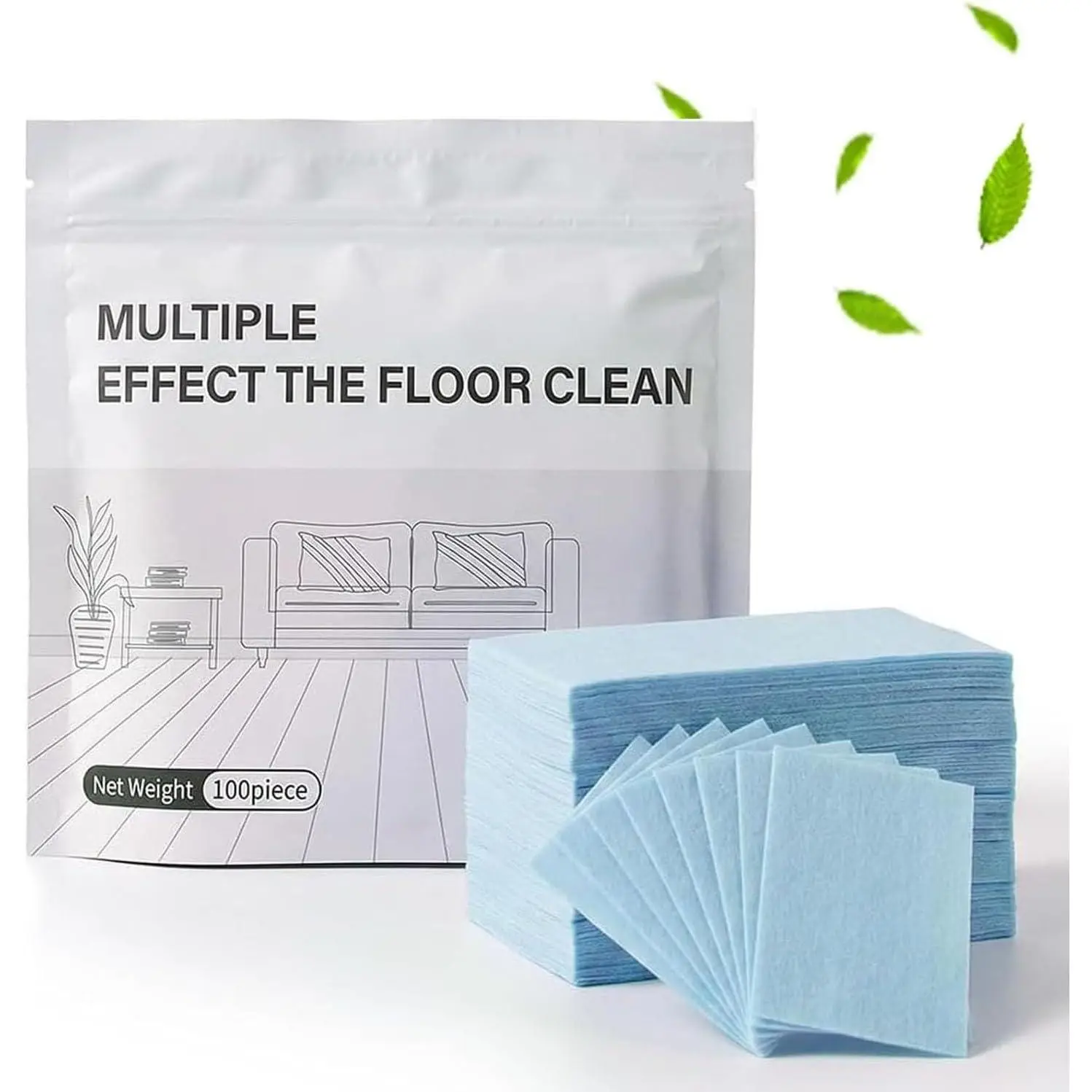FS100 Pcs Household Multi-Effect Floor Cleaning Tablets - Antibacterial, Deodorizing Daily Use Cleaner for Hardwood, Laminate, Tile, Vinyl & RV Walls, Streak-Free, No Sticky Residue