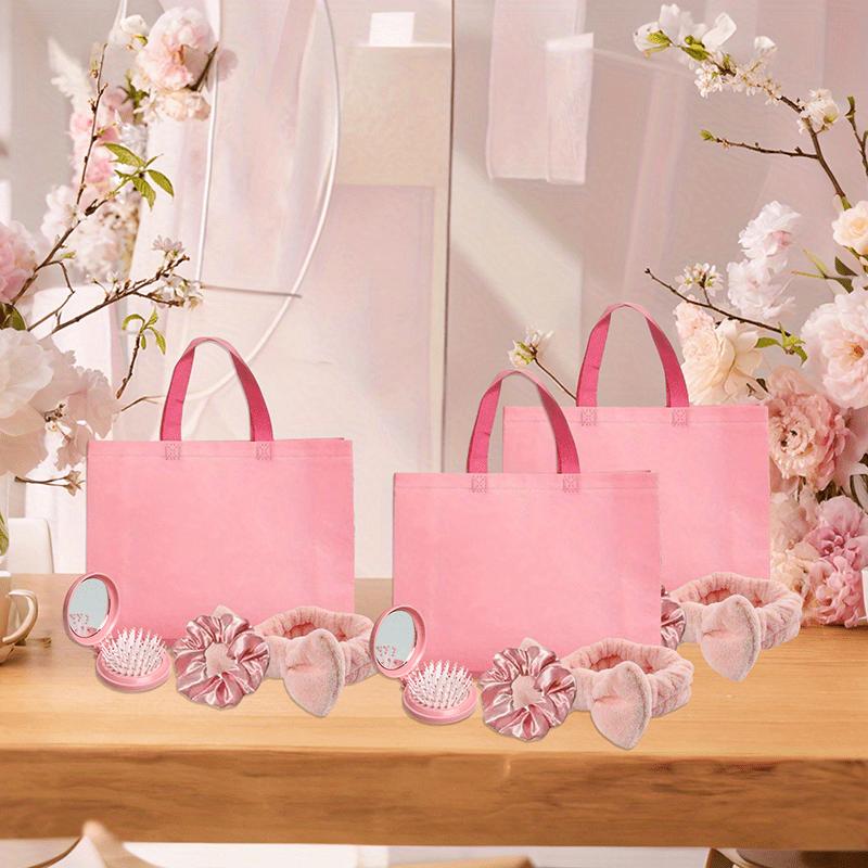 40pcs Sleepover Party Essentials Kit Includes Pink Comb Headband Satin Headband And Gift Bag Perfect For Spa Birthday Parties teen girls push gifts care package  for Wedding Valentine Party Gift mothersdaygift