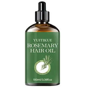 YUITIKUE Rosemary Hair Care Oil 100ml Natural Organic Essential Oil Nourishes the Scalp, Strengthens Hair Roots, Prevents Hair Loss, Repairs Dry, Frizzy, Split Ends, and Promotes Growth. Suitable for All Hair Types