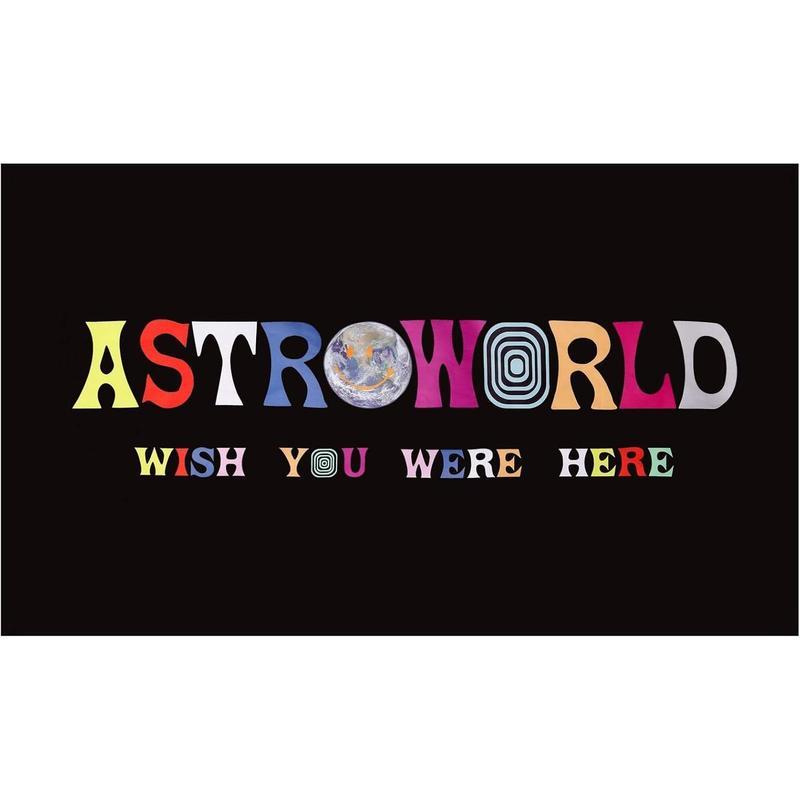Tapestry  Eyesoul Astroworld Flag Black 40x60 Inch Flag Banner with Brass Grommets for College Dorm Room Decor, Tailgates, Parties & Gifts - Light colorful Wish