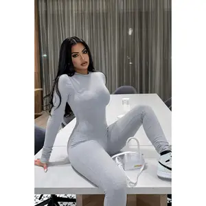 Maribel Snatched Jumpsuit - Heather Grey