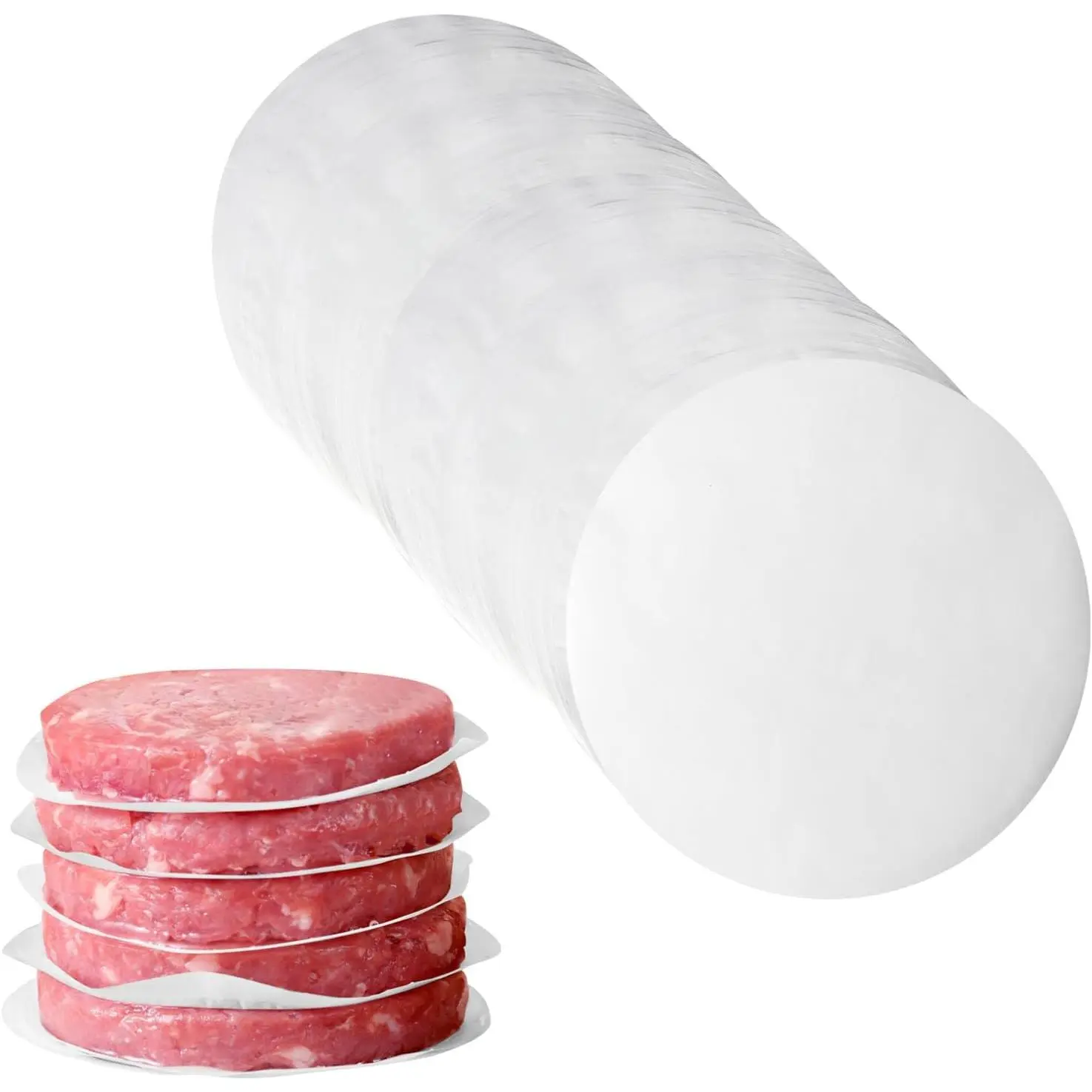 250 count-4 Inch  Paper Rounds,  Non-Stick Baking  Rounds/Hamburger Patty Paper Sheet, Precut Round  Paper for Separating Burger Patty, Cookies and