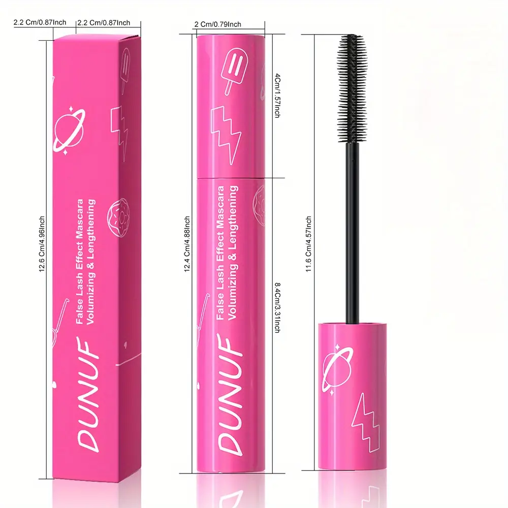 Waterproof Black Volume Mascara - Long-Wear, Stay Power Makeup with Intense Definition, Lasting Curl, Sweatproof Formula for Daily Use and Workouts, Dramatic Lashes, Lengthening Mascara, Daily Wear, Long Lasting Mascara