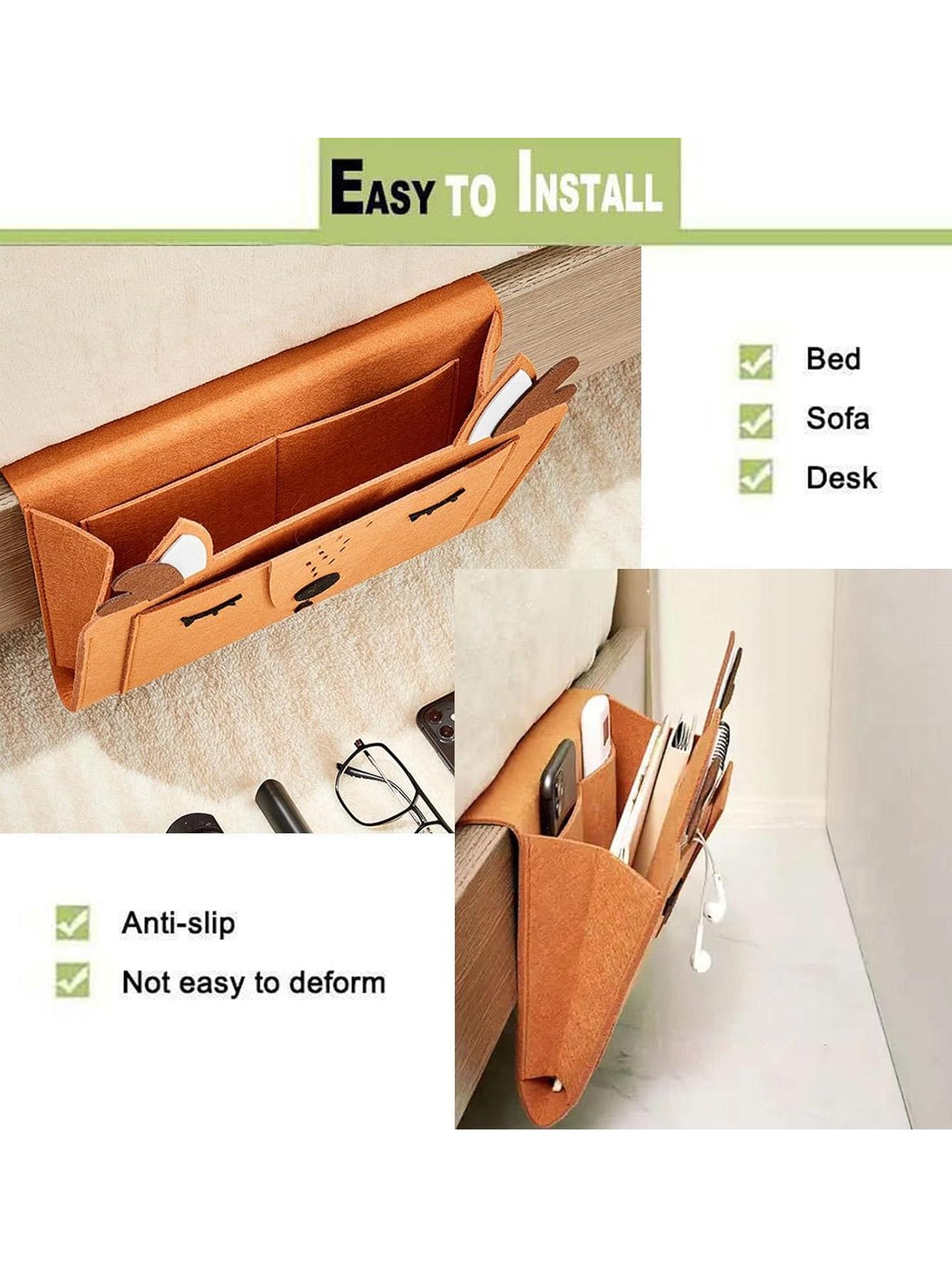 Felt Bedside Storage Organizer Dormitory Bedside Storage Hanging Mobile Phone Storage Bag Magazine Rack Pocket Hanging Storage
