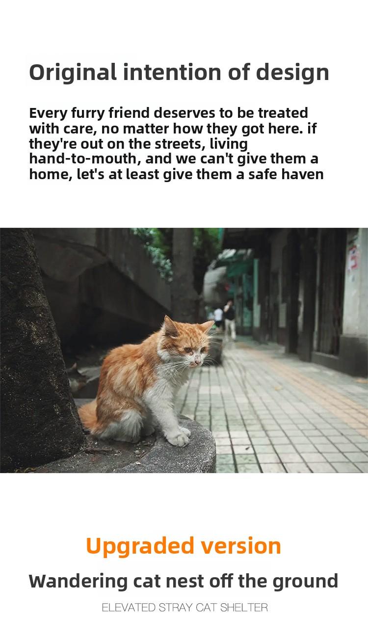 Outdoor Cat Nest Windproof & Rainproof Warm Comfortable All-Weather House with Waterproof Fabric & Reinforced Edges