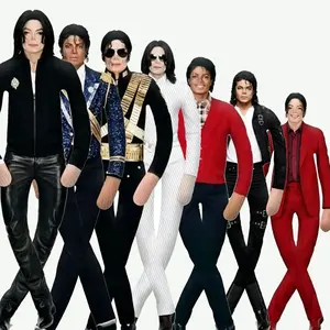 @Michael Jackson Cosplay Prop Doll Pop Abstract Plush Doll Skeleton Poseable MJ Rat Dry Figure Funny Collectible Gift For Fans
