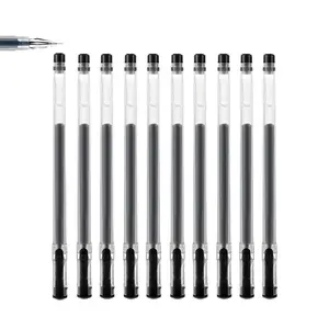 10pcs High-Capacity Ballpoint Pen, Plastic Full Needle Neutral Pen, Signature Student Exam Special Pen, Carbon Ink 0.5mm