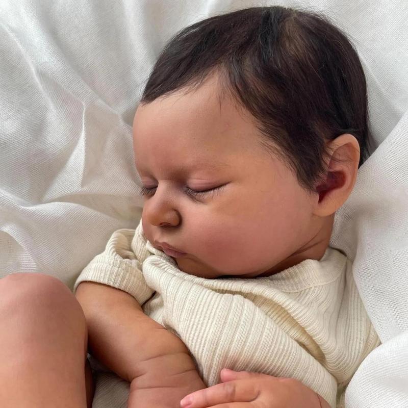 GUESSBELLY 20Inch 50cm Asleep Reborn Black Baby Art Doll Like Real (Cloth Body, Soft Vinyl Limb) Newborn Doll Girl Birthday Gift for 3+ Kids GUESSBELLY 20Inch 50cm Asleep Reborn Black Baby Art Doll Like Real (Cloth Body, Soft Vinyl Limb) Newborn Doll Girl Birthday Gift for 3+ Kids