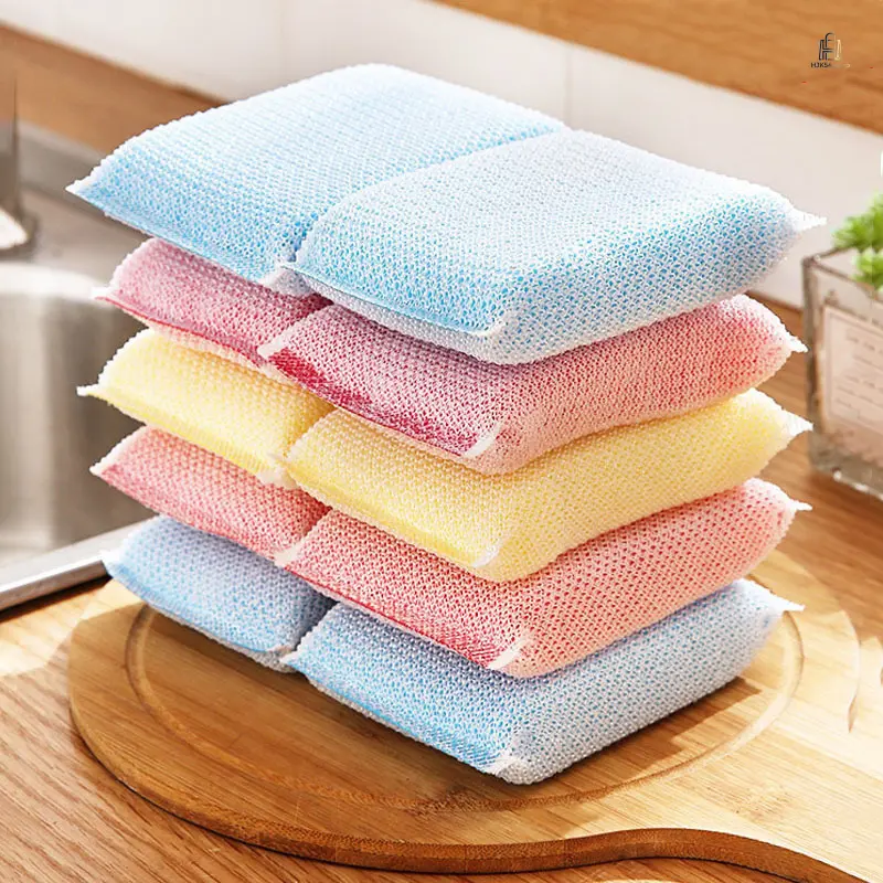 12Pcs Dish Washing Sponges, Thickened Kitchen Scrub Pads, Multi‑Purpose Wiping Cleaning Pads, Random‑Color Household Scrubber for Daily Kitchen Cleaning Tasks,sohochic