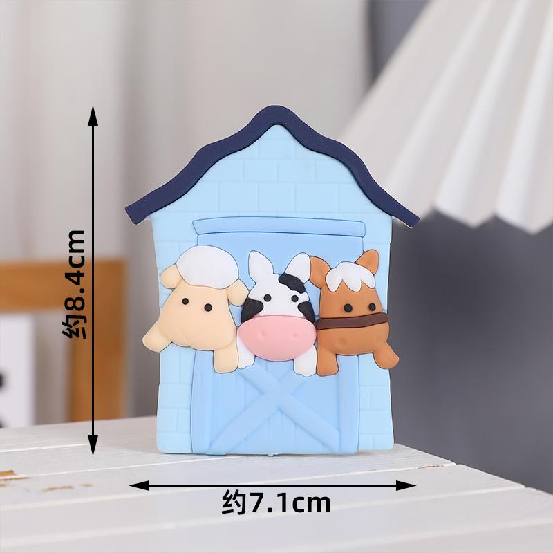 Farm Animal Cake Topper Cow ,Pig, Mountain Cattle, Chick Cake Decorations for Baby Shower Kids Happy 1st Birthday Party Supplies