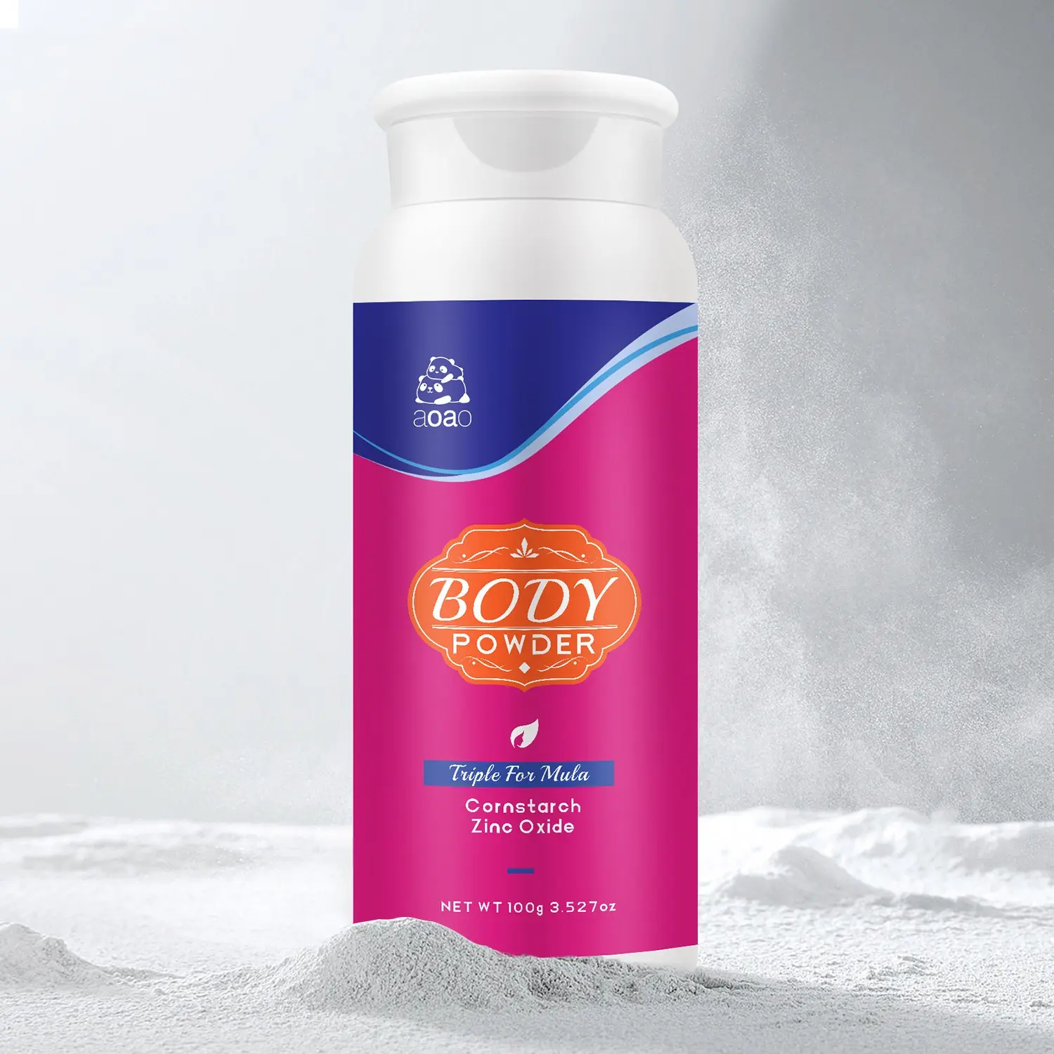 100g Natural Corn Starch Body Powder for Women, Sweat Absorbing, Odor Prevention, Long-Lasting Dryness, Full Body Use, Deodorant, Body Dusting Powder