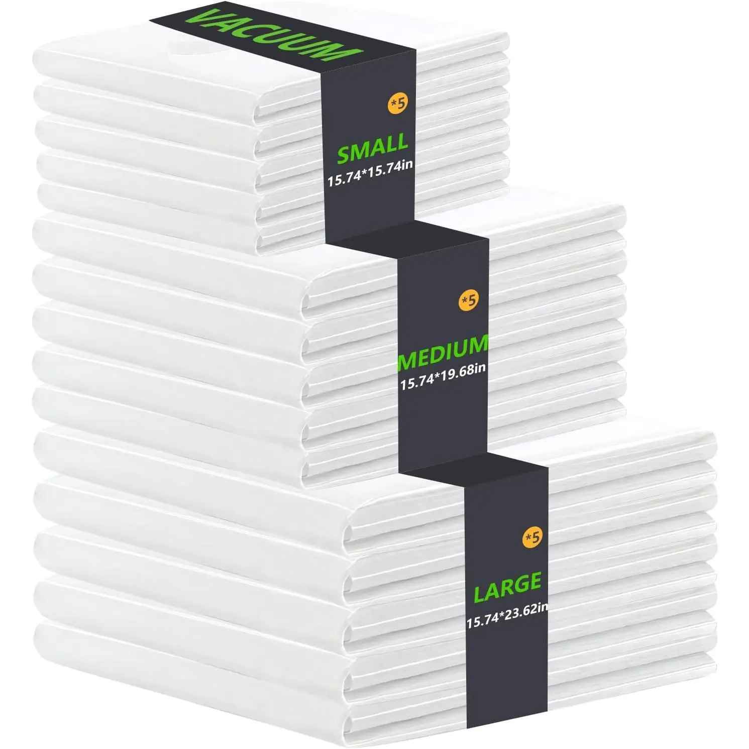 15 Pack Vacuum Storage Bags Space Saver Seal Bags  Luggage Clothes Air Tight Compression Bags  Home Storage & Travel