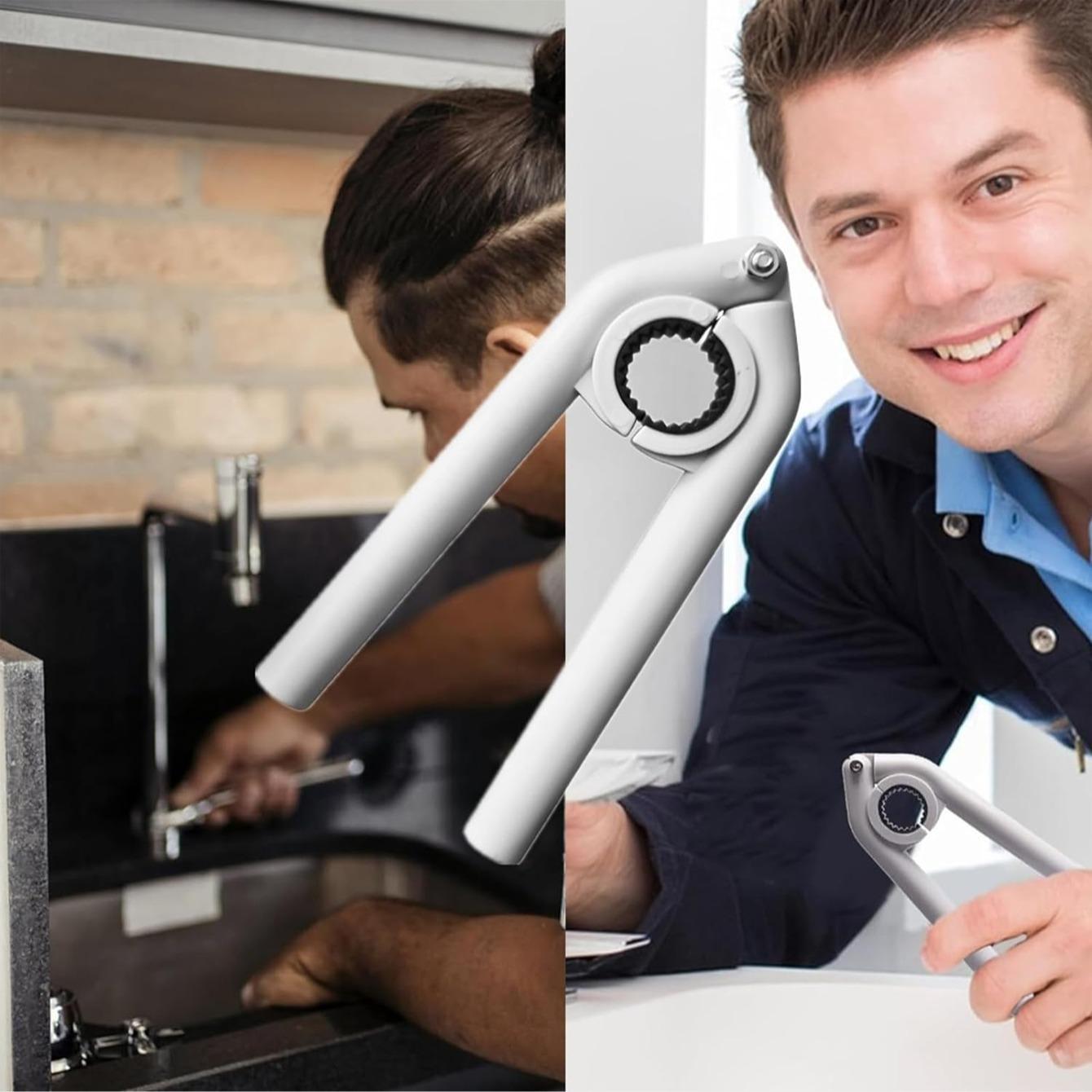 Faucet Bubbler Wrench,Anti-slip Handle Design Faucet Wrench,Aerator Removal Tool for Kitchen,Bathroom,Toilet