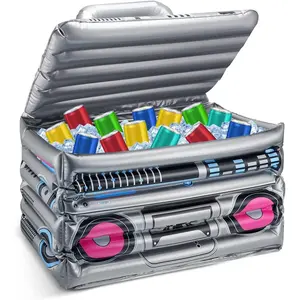 1-piece inflatable speaker drink cooler, summer 80s and 90s themed party decoration, inflatable speaker radio, birthday drink gift, suitable for retro nightclub party hip-hop supplies