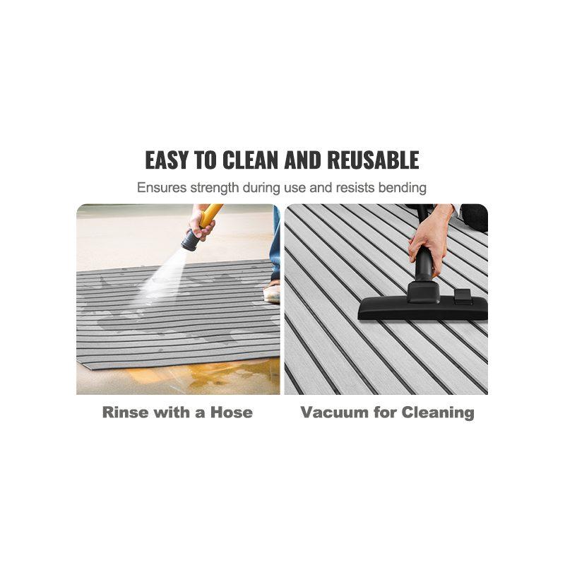 VEVOR Boat Flooring, EVA Foam Boat Decking 94.5x 45.7, Non-Slip Self-Adhesive Flooring, 29.9 sq. ft Marine Carpet for Boats, Yacht, Pontoon, Kayak Decking