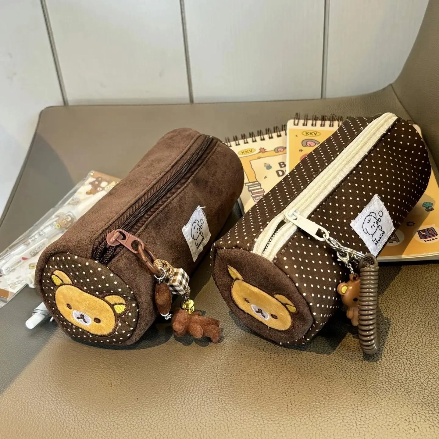 Kawaii Rilakkuma Bear Pencil Bag Pencil Case Girls Pencil Pouch Pen Bag Cartoon Cute Pencil Cases Storage Bag School Gifts