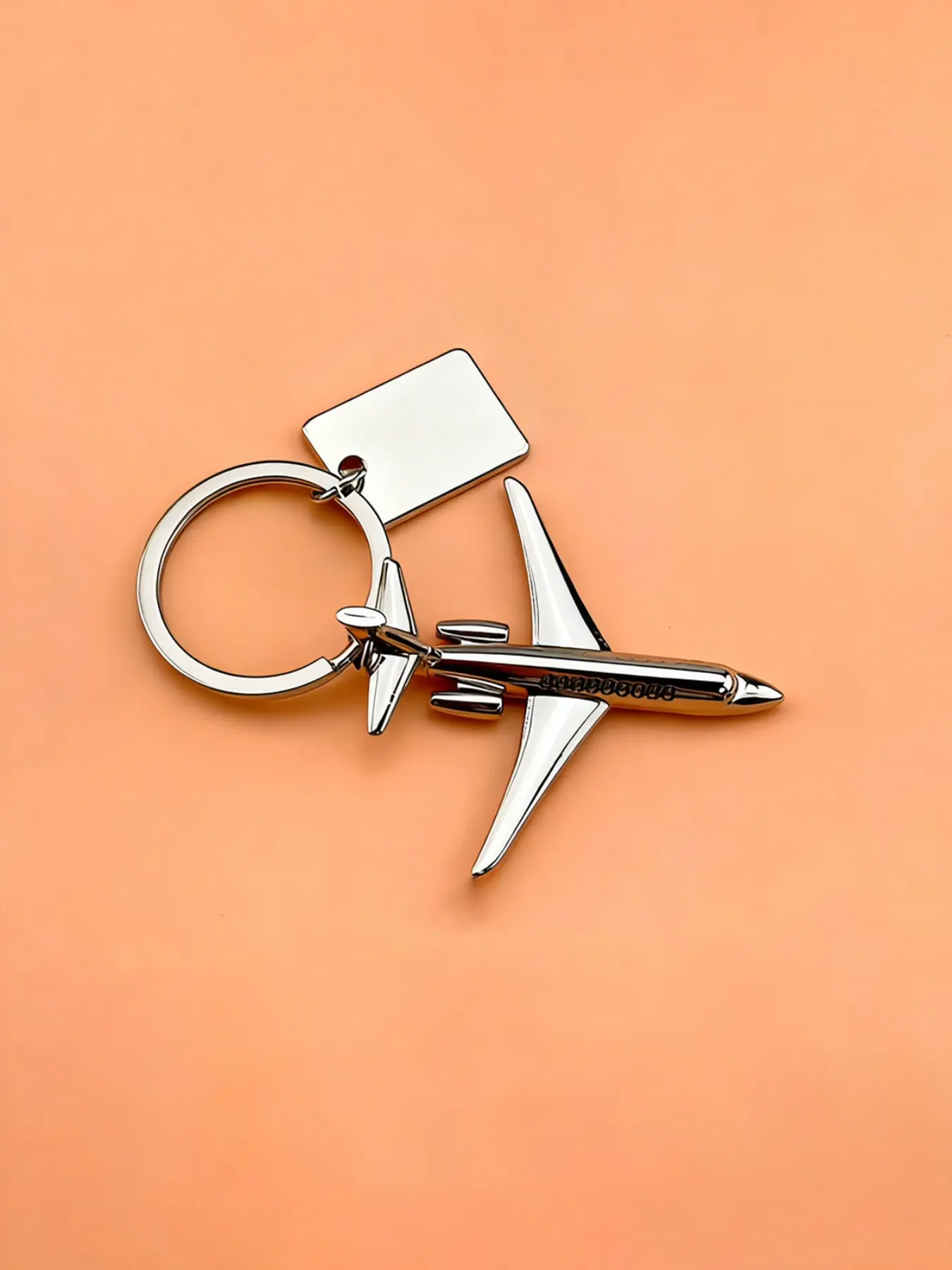 3D Metal Airplane Keychain, Key Ring, Solid Pattern Casual Style, Ideal Gift for Pilots & Travel Enthusiasts, Car Key & Backpack Decor