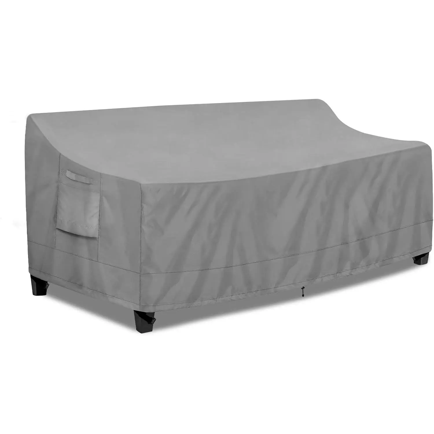 Outdoor Couch Cover Waterproof Patio Sofa Furniture Covers 3-Seater | Heavy Duty Outdoor Lawn Furniture Covers with Air Vent, Handles & Adjustable Bottom, 78W x 35D x 35H Inches, Gray