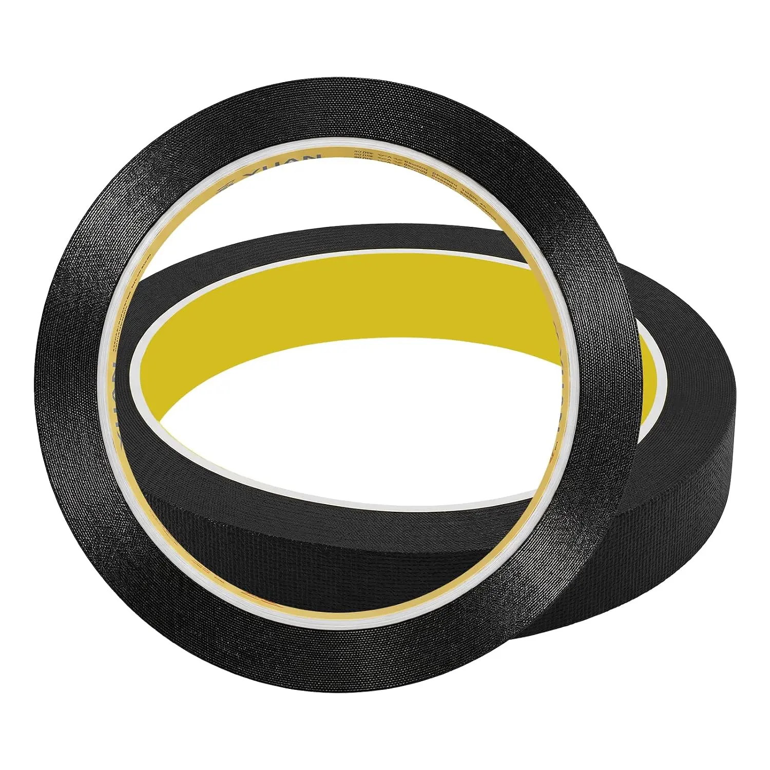 High Temp Wire Harness Tape 2 Rolls, 3/5 Inch x 50FT Heat Resistant Automotive Cloth Fabric Tape for Engine  Wiring Loom, Self Adhesive Felt Electrical Wrap for Noise Dampening,  Protection