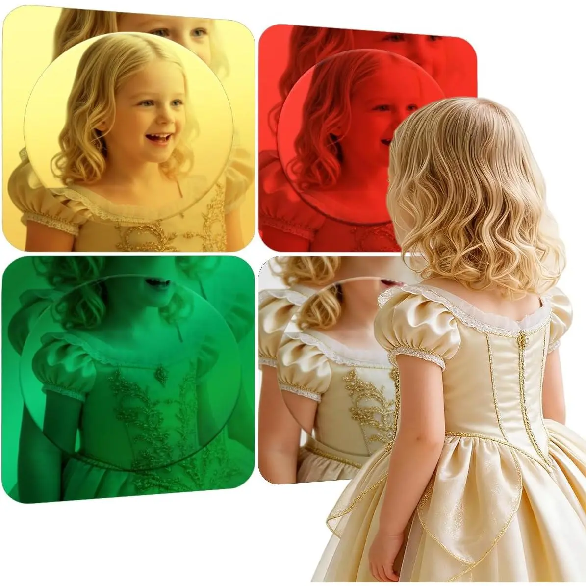 Sensory Bubble Wall Mirror, Interactive  Bubble Mirror, Sensory Classroom Calming Corner Items Decor - Sensory Room Have Visual, Tactile  (4, ,,Green,Red)