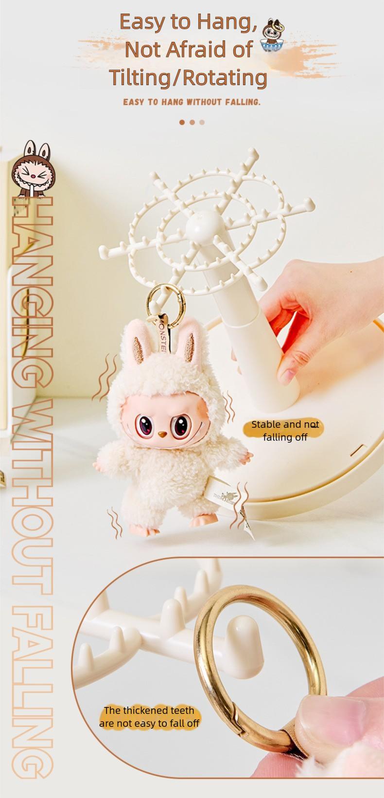 Rotating Blind Box Storage Display Rack - Dustproof Clear Cabinet for Pop Mart Labubu Figures & Collectible Models