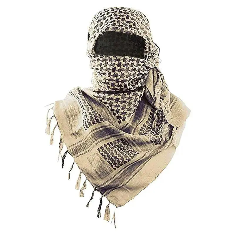Tactical Shemagh Scarf for Men, 100% Cotton Military Keffiyeh Head Wrap, Large 43x43in Breathable Turban, Unique Gift with Tie Guide, Men's Accessories, How To Tie Head Scarf, Scarf Head Wrap, Accessories Adults Lumina Accent Co.