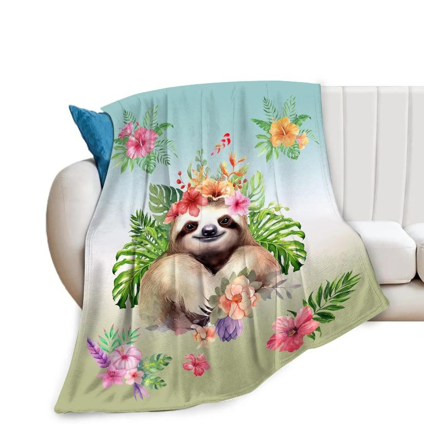 Cute Cartoon Sloth Print Blanket Ultra Soft Flannel Cozy Warm All Season Bedroom Living Room Couch Sofa Office Travel Camping Throw Decor Decorative Throw Perfect Birthday Gift Christmas Gift for Animal Lovers Adults Viral Trending Kawaii Slow Aesthetic Cute Cartoon Sloth Print Blanket Ultra Soft Flannel Cozy Warm All Season Bedroom Living Room Couch Sofa Office Travel Camping Throw Decor Decorative Throw Perfect Birthday Gift Christmas Gift for Animal Lovers Adults Viral Trending Kawaii Slow Aesthetic