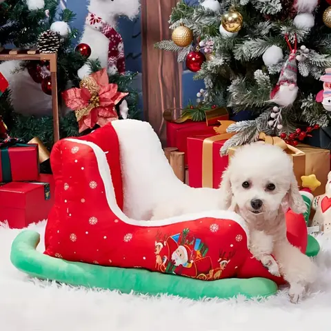 Christmas cat autumn and winter sleeping pad, dog sofa bed, dog bed pad