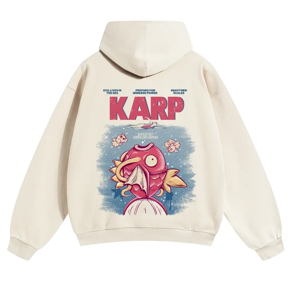 Unisex EVIL LIVES IN THE SEA King Carp Deep-Sea Monster Graphic Round Neck Sweatshirt Personalized Pattern Y2k Clothing Round Neck Sweatshirt,Women's Clothing, Menswear, Top, Vintage Style,Summer Casual Oversized
